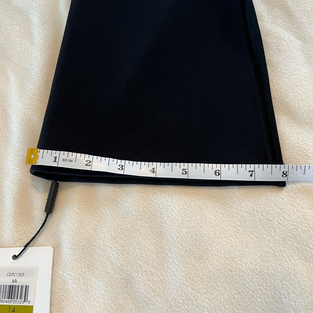 🎉Host Pick🎉Calvin Klein Black Cocktail Dress w/ 10” Slit Bell Sleeves Size 14 - Picture 10 of 16